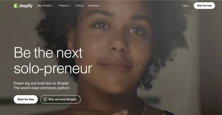 Shopify website